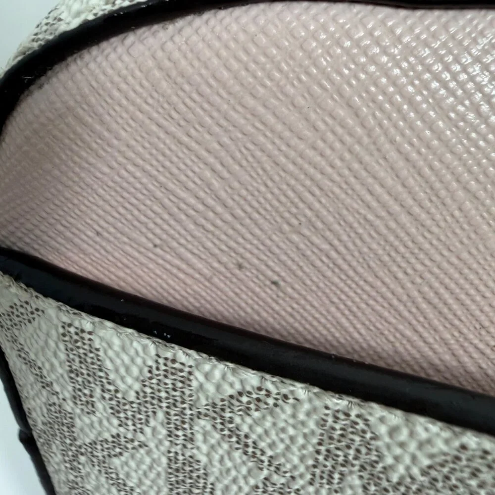 Michael Kors Jet Set East West Large Logo Powder Blush Multi Color Crossbody Ba